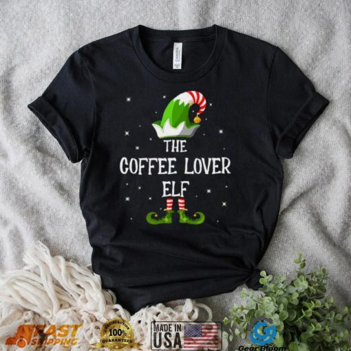 The Coffee Lover Elf Family Matching Group Funny Christmas T Shirt