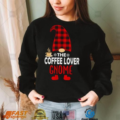 The Coffee Lover Gnome Family Xmas Funny Christmas T Shirt