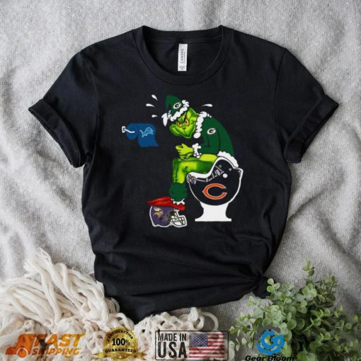 The Grinch Toilet Green Bay Packers Minnesota Vikings Chicago Bears Detroit Lions shirt