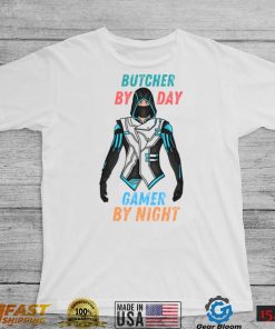 The Iconic Design Butcher By Day Gamer By Night Funny Gaming Unisex T Shirt
