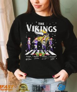 The Minnesota Vikings Christmas Team Abbey Road Signatures Shirt