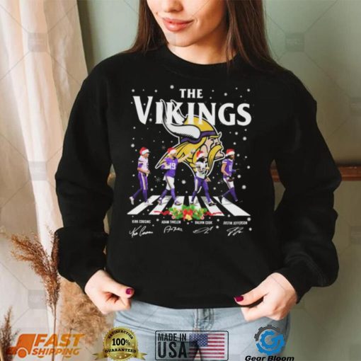 The Minnesota Vikings Christmas Team Abbey Road Signatures Shirt