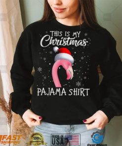 This Is My Christmas Pajama Flamingo Santa Xmas Christmas Pajama T Shirt
