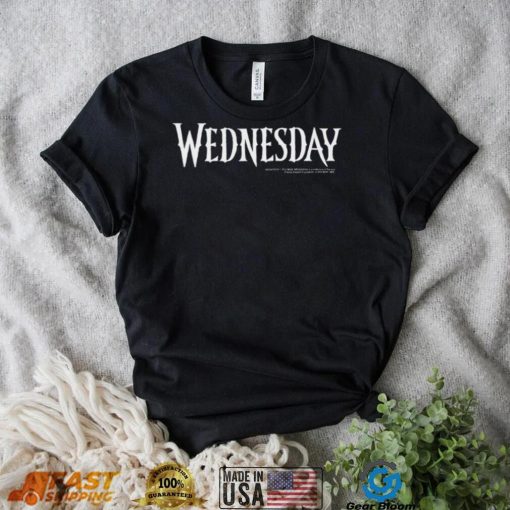 Top wednesday simple text logo shirt