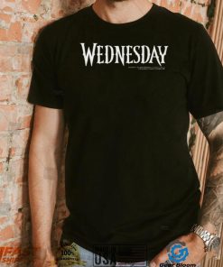 Top wednesday simple text logo shirt