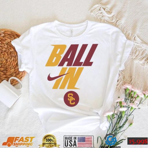 USC Trojans Nike 2022 Postseason Basketball BALL IN Shirt