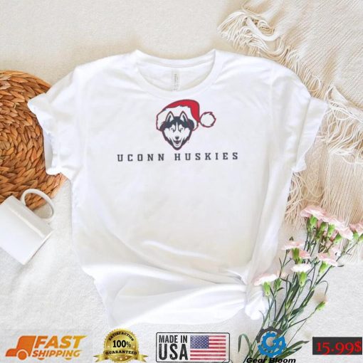 Uconn Huskies Logo With Santa Hat Christmas Shirt