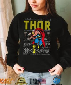 Ugly Christmas T Shirt Marvel Thor Retro Ugly Sweater Christmas Graphic