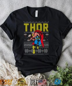 Ugly Christmas T Shirt Marvel Thor Retro Ugly Sweater Christmas Graphic