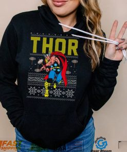 Ugly Christmas T Shirt Marvel Thor Retro Ugly Sweater Christmas Graphic