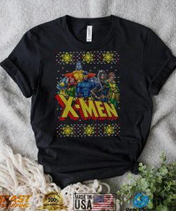 Ugly Christmas T Shirt Marvel X Men Group Ugly Christmas Sweater Graphic