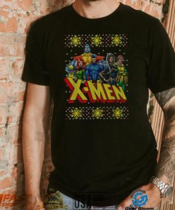 Ugly Christmas T Shirt Marvel X Men Group Ugly Christmas Sweater Graphic