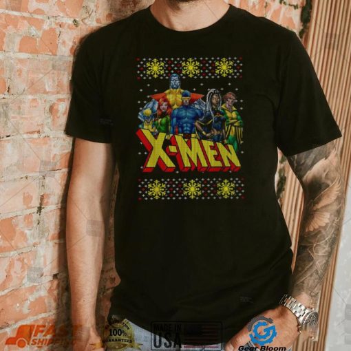 Ugly Christmas T Shirt Marvel X Men Group Ugly Christmas Sweater Graphic