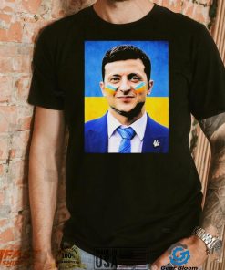 Ukraine Flag Ukrainian President Zelensky Hero Grunge Design Shirt