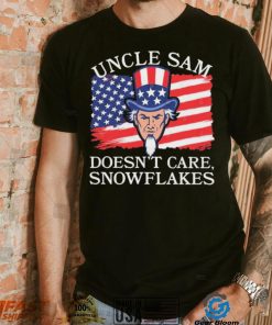 Uncle Sam Doesn’t Care, Snowflakes American Flag Shirt