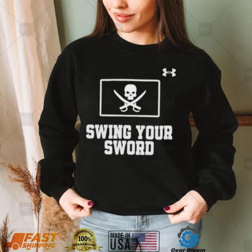 Under armour swing your sword logo shirt