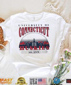 Uscape gray university of Connecticut huskies garment wash shirt
