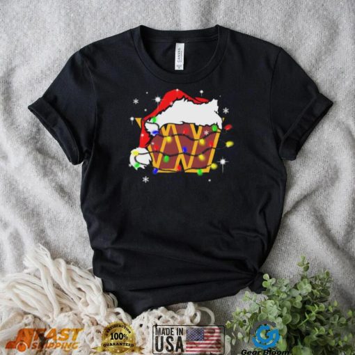 Washington Commanders Santa Hat Christmas Light Shirt