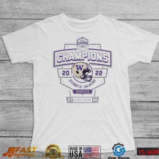 Washington Huskies 2022 Valero Alamo Bowl Champions Score Shirt