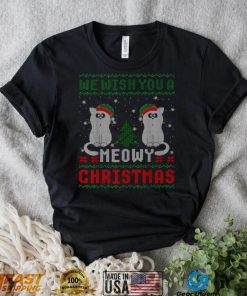 We Wish You A Meowy Cat Ugly Christmas T Shirt