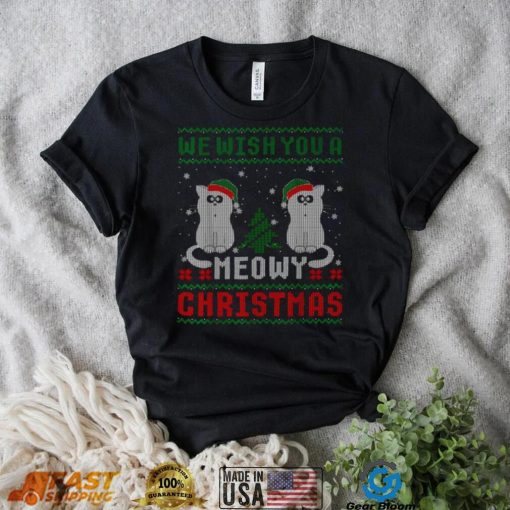 We Wish You A Meowy Cat Ugly Christmas T Shirt