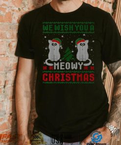 We Wish You A Meowy Cat Ugly Christmas T Shirt