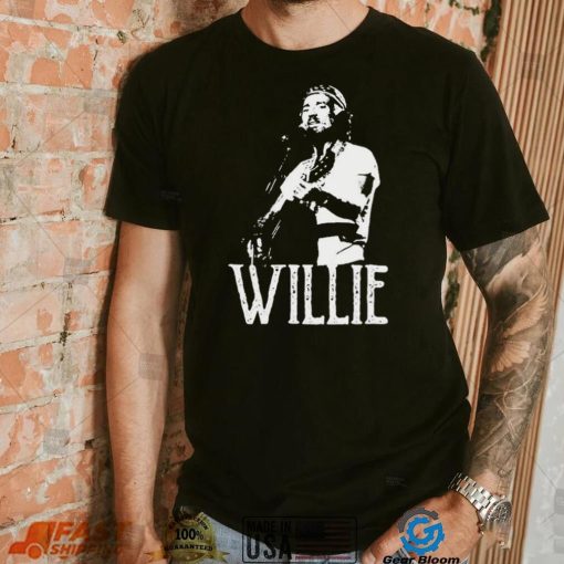 White The Stencil Willie Nelson Shirt