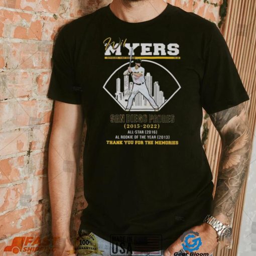 Wil Myers San Diego Padres 2015 2022 Thank You For The Memories Signature shirt