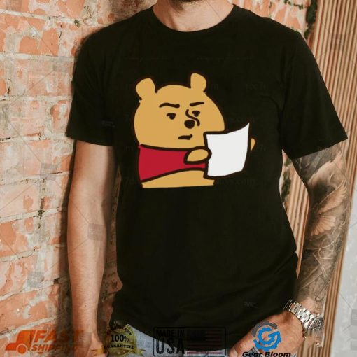 Winnie the pooh reading t shirt