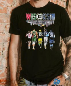 Wisconsin Skyline Sports Team Players Signatures Shirt