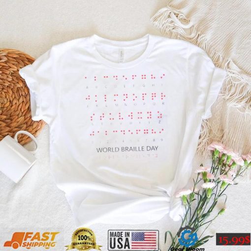 World Braille Day Blind Awareness Solidarity Blindness Day T Shirt