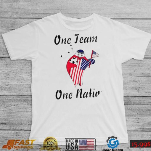 World Cup 2022 Qatar mascot La’eeb one team one nation American flag shirt