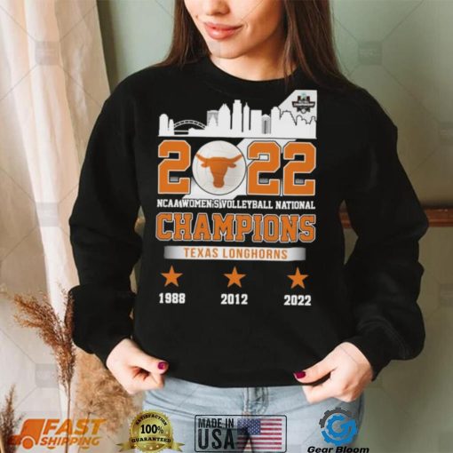 2022 NCAA Women’s Volleyball National Champions Texas Longhorn Skyline Shirt