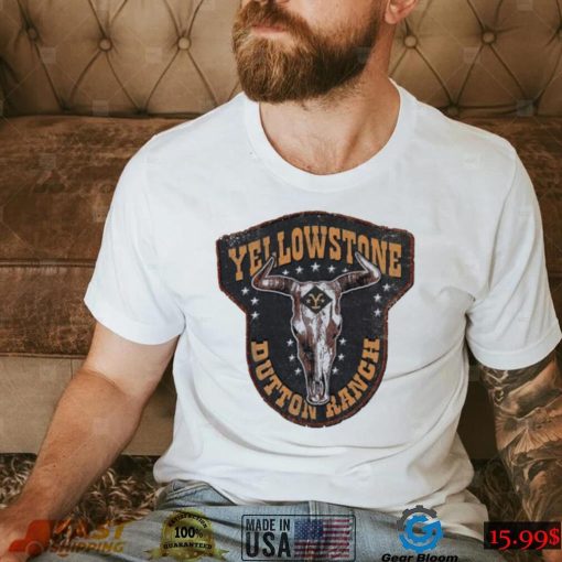 Yellowstone TV Show Cattle skull logo shirt