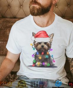 Yorkie Mom Shirt, Dog LoverTshirt, Ugly Christmas Sweater, Pet Holiday Lights