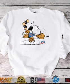 Streaker sport x Peanuts usa hockey Snoopy goalie t shirt