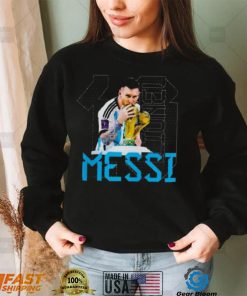 Lionel Messi Argentina Champion World Cup shirt