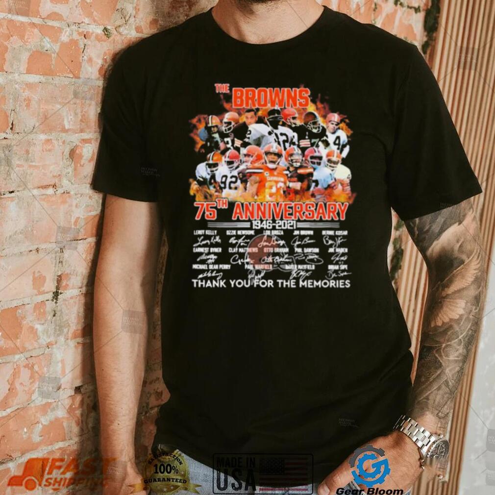 The Browns 75th Anniversary Thank You For The Memories Shirt