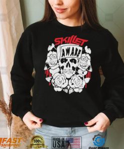 Roses And Skull Awake Vintage Skillet Music Band Shirt