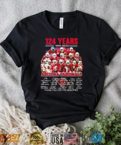 124 Years 1898 2022 Thank You For The Memories Arizona Cardinals T shirt