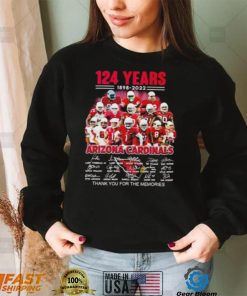 124 Years 1898 2022 Thank You For The Memories Arizona Cardinals T shirt