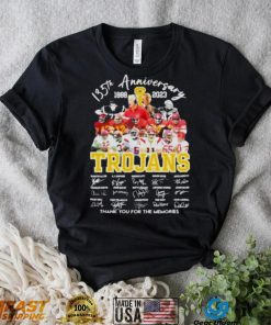 135th USC Trojans anniversary 1888 2023 thank you for the memories signatures shirt