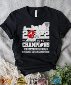 2022 Sugar Bowl Champions Alabama Crimson Tide skyline shirt