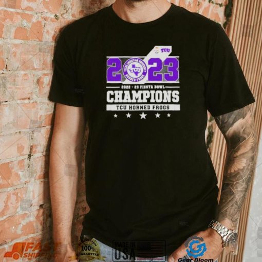 2023 Fiesta Bowl Champions Tcu Horned Frogs matchup shirt