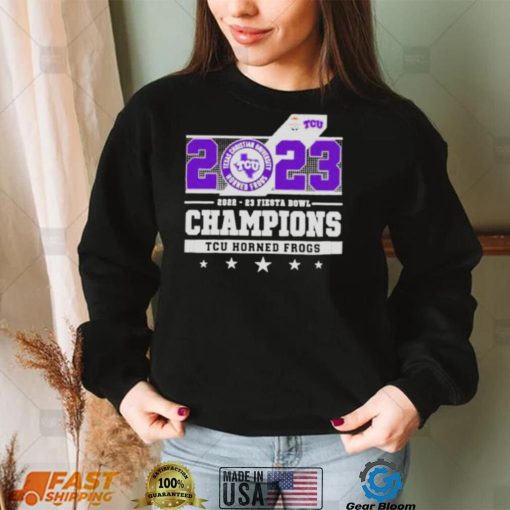 2023 Fiesta Bowl Champions Tcu Horned Frogs matchup shirt