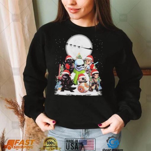 Star War Christmas Chibi Character Snow Shirt