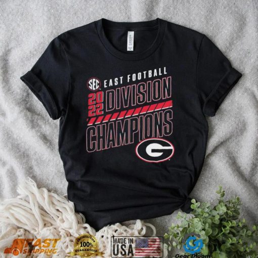 Georgia Bulldogs 2022 SEC East Division Football Champions Slanted Knockout T Shirt