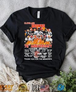 Cleveland Browns 76th Anniversary Signature Thank You For The Memories Shirt