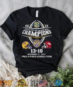 DLaks5lQ 2022 Battle For The Golden Boot Champions LSU Tigers 13 20 Arkansas Razorbacks Shirt1 hoodie, sweater, longsleeve, v-neck t-shirt