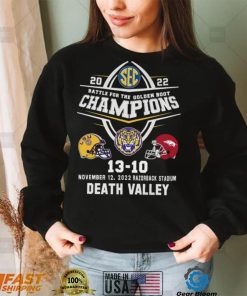 Death Valley 2022 Battle For The Golden Boot Champions LSU Tigers 13 20 Arkansas Razorbacks Shirt